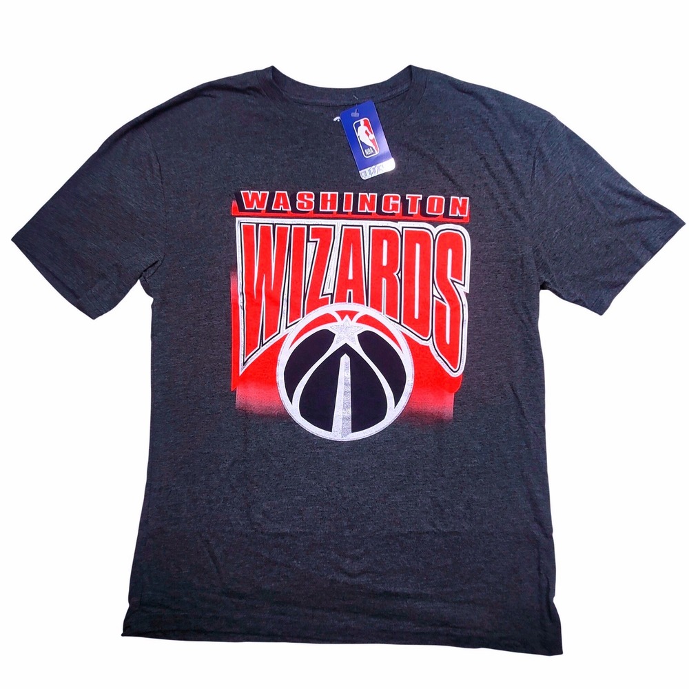 Washington‎ Wizards NBA Black T Shirt Men's Large Blue 84 Graphic Tee NWT